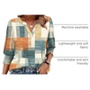 image:imageWIHOLL 34 Length Sleeve Womens Tops Summer Shirts Spring Vacation Outfits Dressy Casual Trendy Fall S3XL01orange and Blue Plaid