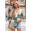 image:imageWIHOLL 34 Length Sleeve Womens Tops Summer Shirts Spring Vacation Outfits Dressy Casual Trendy Fall S3XL01orange and Blue Plaid