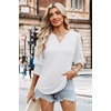 image:imageWIHOLL 34 Length Sleeve Womens Tops Summer Shirts Spring Vacation Outfits Dressy Casual Trendy Fall S3XL01white
