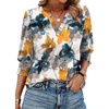 image:imageWIHOLL 34 Length Sleeve Womens Tops Summer Shirts Spring Vacation Outfits Dressy Casual Trendy Fall S3XL02multi Teal