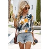 image:imageWIHOLL 34 Length Sleeve Womens Tops Summer Shirts Spring Vacation Outfits Dressy Casual Trendy Fall S3XL02multi Teal