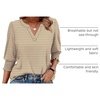image:imageWIHOLL 34 Length Sleeve Womens Tops Summer Shirts Spring Vacation Outfits Dressy Casual Trendy Fall S3XL02stripe