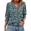 image:imageWIHOLL 34 Length Sleeve Womens Tops Summer Shirts Spring Vacation Outfits Dressy Casual Trendy Fall S3XL03  Floral Blue