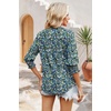 image:imageWIHOLL 34 Length Sleeve Womens Tops Summer Shirts Spring Vacation Outfits Dressy Casual Trendy Fall S3XL03  Floral Blue