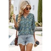 image:imageWIHOLL 34 Length Sleeve Womens Tops Summer Shirts Spring Vacation Outfits Dressy Casual Trendy Fall S3XL03  Floral Blue