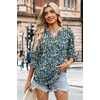 image:imageWIHOLL 34 Length Sleeve Womens Tops Summer Shirts Spring Vacation Outfits Dressy Casual Trendy Fall S3XL03  Floral Blue