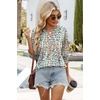 image:imageWIHOLL 34 Length Sleeve Womens Tops Summer Shirts Spring Vacation Outfits Dressy Casual Trendy Fall S3XL03blue White