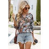 image:imageWIHOLL 34 Length Sleeve Womens Tops Summer Shirts Spring Vacation Outfits Dressy Casual Trendy Fall S3XL03floral Khaki