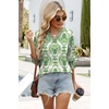 image:imageWIHOLL 34 Length Sleeve Womens Tops Summer Shirts Spring Vacation Outfits Dressy Casual Trendy Fall S3XL03green Ethnic Pattern