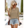 image:imageWIHOLL 34 Length Sleeve Womens Tops Summer Shirts Spring Vacation Outfits Dressy Casual Trendy Fall S3XL03khaki