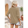 image:imageWIHOLL 34 Length Sleeve Womens Tops Summer Shirts Spring Vacation Outfits Dressy Casual Trendy Fall S3XL03khaki