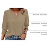 image:imageWIHOLL 34 Length Sleeve Womens Tops Summer Shirts Spring Vacation Outfits Dressy Casual Trendy Fall S3XL03khaki