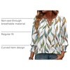 image:imageWIHOLL 34 Length Sleeve Womens Tops Summer Shirts Spring Vacation Outfits Dressy Casual Trendy Fall S3XL03multi Leaf
