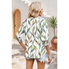 image:imageWIHOLL 34 Length Sleeve Womens Tops Summer Shirts Spring Vacation Outfits Dressy Casual Trendy Fall S3XL03multi Leaf