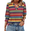 image:imageWIHOLL 34 Length Sleeve Womens Tops Summer Shirts Spring Vacation Outfits Dressy Casual Trendy Fall S3XL03tropical Bohemia