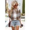 image:imageWIHOLL 34 Length Sleeve Womens Tops Summer Shirts Spring Vacation Outfits Dressy Casual Trendy Fall S3XL04brown Plaid