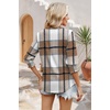 image:imageWIHOLL 34 Length Sleeve Womens Tops Summer Shirts Spring Vacation Outfits Dressy Casual Trendy Fall S3XL04brown Plaid