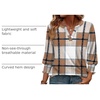 image:imageWIHOLL 34 Length Sleeve Womens Tops Summer Shirts Spring Vacation Outfits Dressy Casual Trendy Fall S3XL04brown Plaid