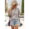 image:imageWIHOLL 34 Length Sleeve Womens Tops Summer Shirts Spring Vacation Outfits Dressy Casual Trendy Fall S3XL04khaki Houndstooth