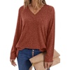image:imageWIHOLL Long Sleeve Shirts for Women V Neck Tops Tunic Fall Winter Sweaters 2025 Clothes