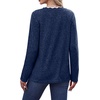 image:imageWIHOLL Long Sleeve Womens Shirts Lightweight Fall Tunic Top V Neck Sweaters02blue