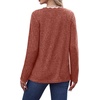 image:imageWIHOLL Long Sleeve Womens Shirts Lightweight Fall Tunic Top V Neck Sweaters03caramel