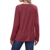 image:imageWIHOLL Long Sleeve Womens Shirts Lightweight Fall Tunic Top V Neck Sweaters03red