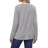 image:imageWIHOLL Long Sleeve Womens Shirts Lightweight Fall Tunic Top V Neck Sweaters04grey