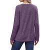 image:imageWIHOLL Long Sleeve Womens Shirts Lightweight Fall Tunic Top V Neck Sweaters04purple