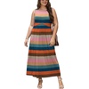 image:imageWIHOLL Summer Dresses Babydoll Maxi Dress Empire Waist Beach Vacation Sundresses 2026 with PocketsMultistriped