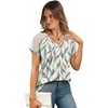 image:imageWIHOLL Summer Tops for Women V Neck TShirts Swiss Dot Short Sleeve Shirts Casual Fashion Blouses