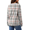 image:imageWIHOLL Sweatshirt for Women V Neck Sweaters Long Sleeve Shirts Fall Clothes Ribbed Collar 2025 Trendy FashionAll Plaid Grey Brown White