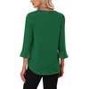 image:imageWIHOLL Womens Blouses Dressy Casual 34 Length Sleeve Tops Lace Trendy 2026 Spring Summer V Neck Shirts Vacation OutfitsPure Green