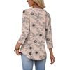image:imageWIHOLL Womens Blouses Dressy Casual 34 Length Sleeve Tops Spring Summer Shirts Business Casual Outfits VacationFloral Apricot