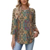 image:imageWIHOLL Womens Blouses Dressy Casual 34 Length Sleeve Tops Spring Summer Shirts Business Casual Outfits VacationFloral Boho