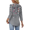 image:imageWIHOLL Womens Blouses Dressy Casual 34 Length Sleeve Tops Spring Summer Shirts Business Casual Outfits VacationFloral Grey