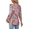 image:imageWIHOLL Womens Blouses Dressy Casual 34 Length Sleeve Tops Spring Summer Shirts Business Casual Outfits VacationPattern Pink Boho