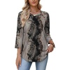 image:imageWIHOLL Womens Blouses Dressy Casual 34 Length Sleeve Tops Spring Summer Shirts Business Casual Outfits VacationPattern Tie Dye