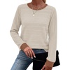 image:imageWIHOLL Womens Long Sleeve Tops Fall Outfits Crewneck Shirts Winter ClothingApricot