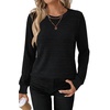 image:imageWIHOLL Womens Long Sleeve Tops Fall Outfits Crewneck Shirts Winter ClothingBlack
