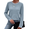 image:imageWIHOLL Womens Long Sleeve Tops Fall Outfits Crewneck Shirts Winter ClothingBlue