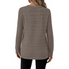 image:imageWIHOLL Womens Long Sleeve Tops Fall Outfits Crewneck Shirts Winter ClothingBrown