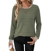 image:imageWIHOLL Womens Long Sleeve Tops Fall Outfits Crewneck Shirts Winter ClothingGreen