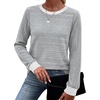 image:imageWIHOLL Womens Long Sleeve Tops Fall Outfits Crewneck Shirts Winter ClothingGrey