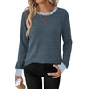 image:imageWIHOLL Womens Long Sleeve Tops Fall Outfits Crewneck Shirts Winter ClothingNavy