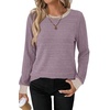 image:imageWIHOLL Womens Long Sleeve Tops Fall Outfits Crewneck Shirts Winter ClothingPurple