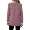 image:imageWIHOLL Womens Long Sleeve Tops Fall Outfits Crewneck Shirts Winter ClothingPurple Pink