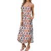 image:imageWIHOLL Womens Maxi Dresses for Women Casual Long Summer Sun Dresses 2026 Spaghetti Strap Hawaiian Vacation Outfits for WomenFloral Boho 2