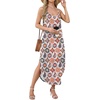 image:imageWIHOLL Womens Maxi Dresses for Women Casual Long Summer Sun Dresses 2026 Spaghetti Strap Hawaiian Vacation Outfits for WomenFloral Boho 2