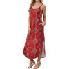 image:imageWIHOLL Womens Maxi Dresses for Women Casual Long Summer Sun Dresses 2026 Spaghetti Strap Hawaiian Vacation Outfits for WomenFloral Boho 4